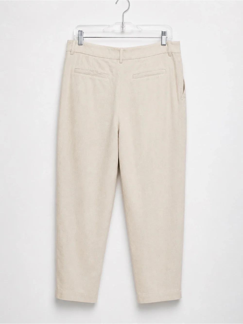 A New Day Linen Blend Tapered Pants Women’s Size 18 Beige Pull On Career Casual